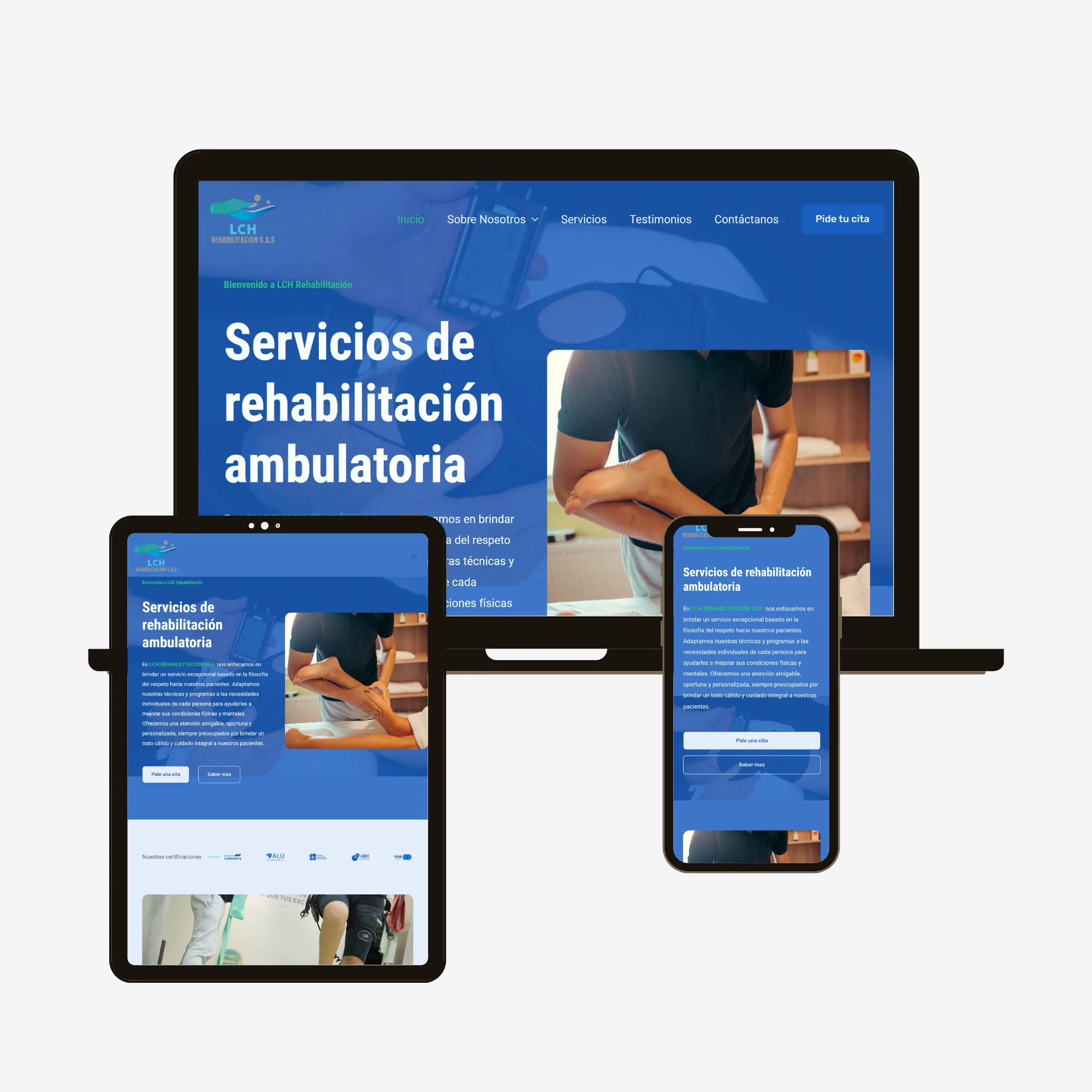 Página web LCH Rehabilitación IPS