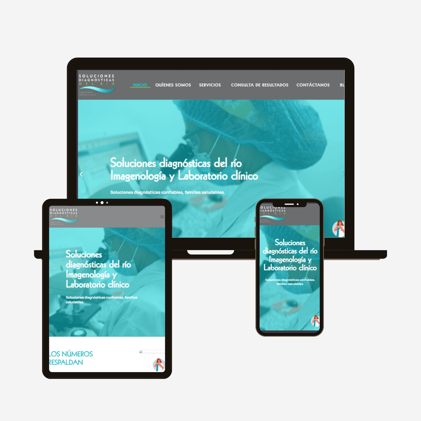 Página web de Soluciones Diagnósticas del Río